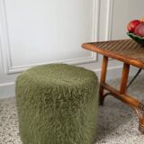 Pelfran pouf in vintage green mustache