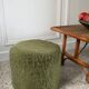 Pelfran pouf in vintage green mustache