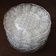 10 dessert plates in molded glass of floral motifs