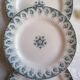 3 plates in earthenware iron earth model Boulogne blue crockery chic nineteenth century