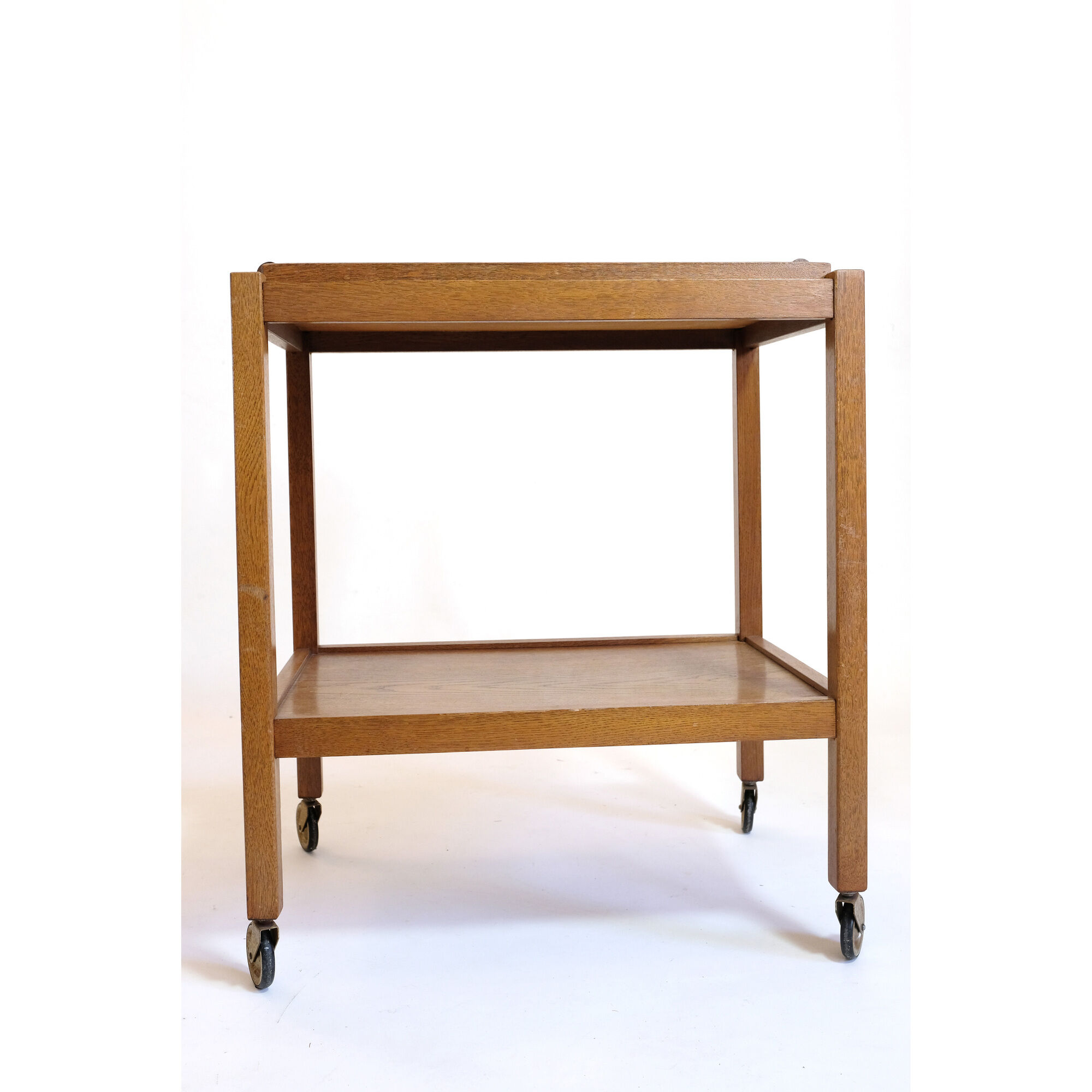Light wood service and removable top from the 60s and 70s.