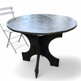Round slate table, handcrafted by Les Ardoisières Anjou, 19th century