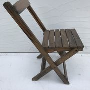 Old folding chair child in wood