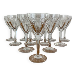 12 verres à vin cristal - lorraine