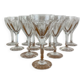 12 verres à vin cristal Lorraine Lemberg taille Bristol