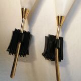 Duo wall lamps vintage tulip - 50s