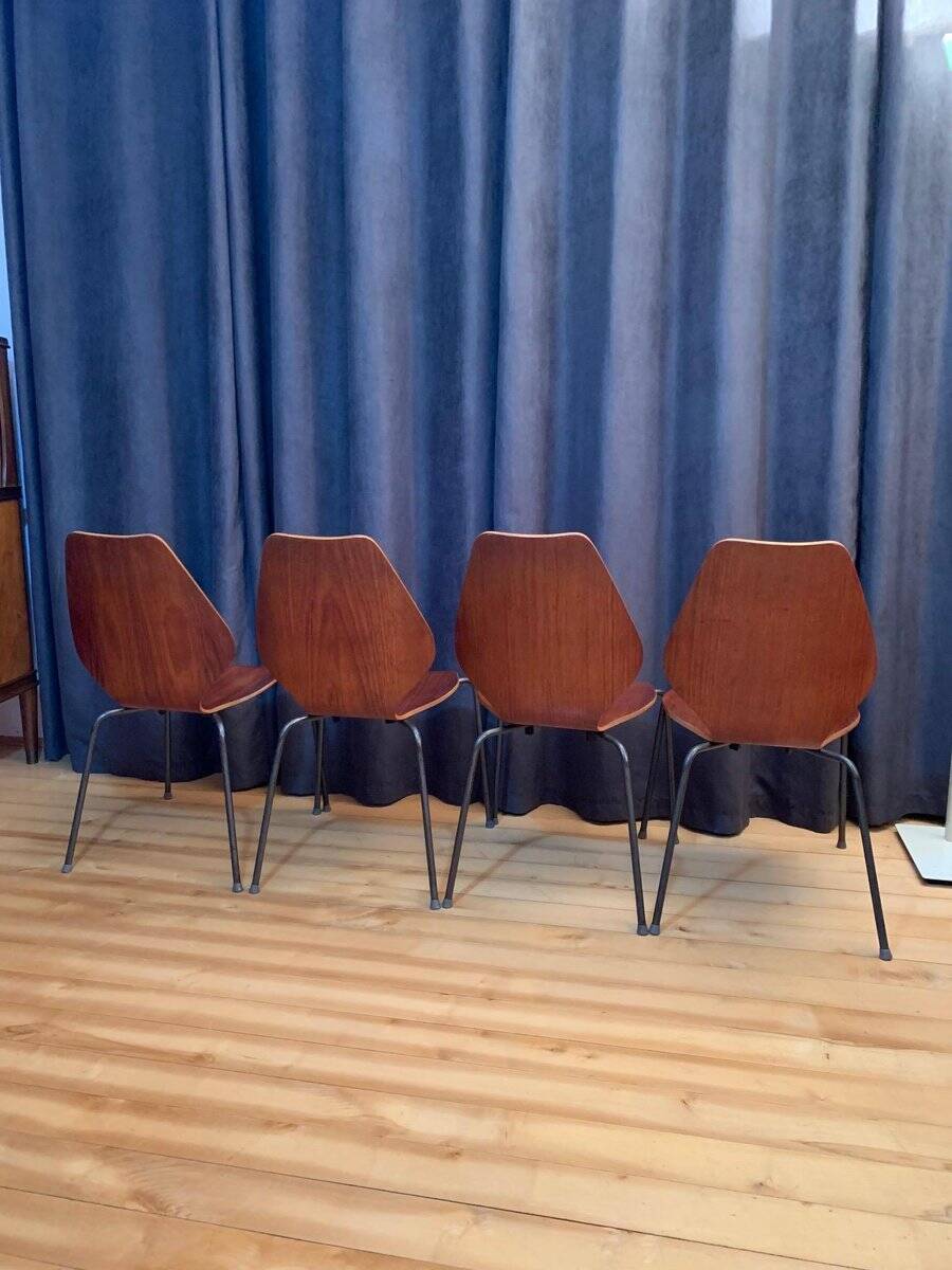 Chairs by Herbert Hirche for Jofy Stalmobler, Denmark, 1950s, set of 4