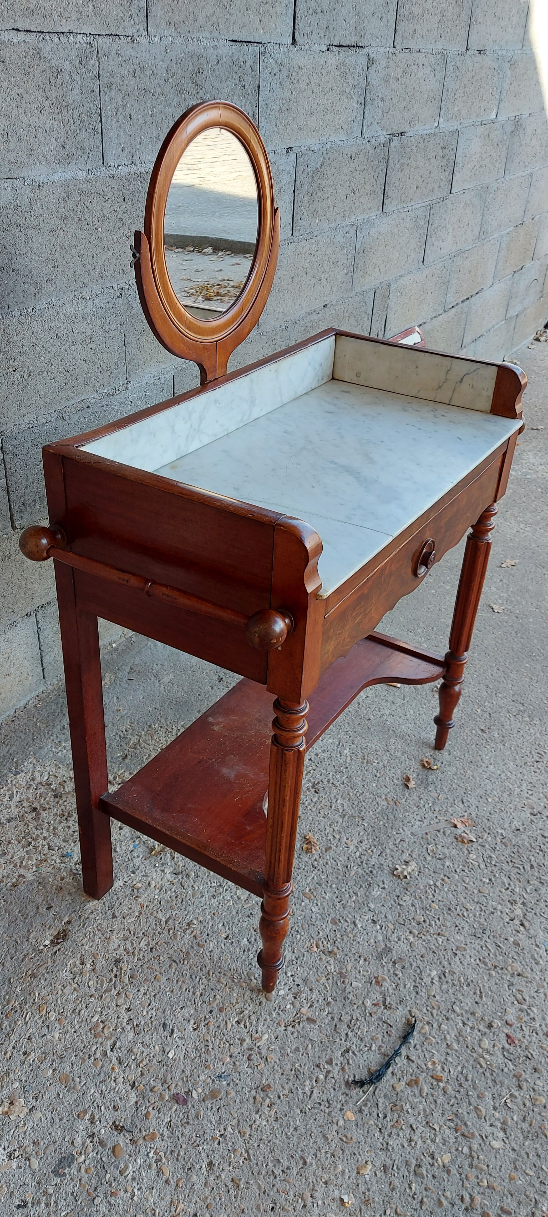 Antique hairdresser, Louis Philippe style with mirror