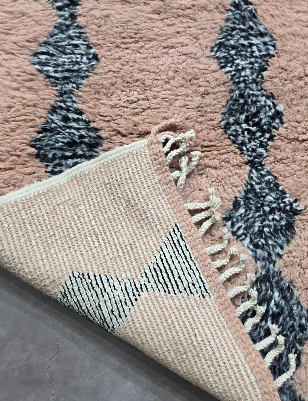 Powder Pink Moroccan Rug - 309 x 197 cm