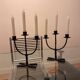 Brutalist pair of candlesticks