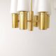 Midcentury brass and opaline ceiling lamp by Hans-Agne Jakobsson, Sweden, 1950s.
