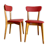 Pair of red bistro chairs