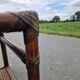 Vintage rattan bedside table