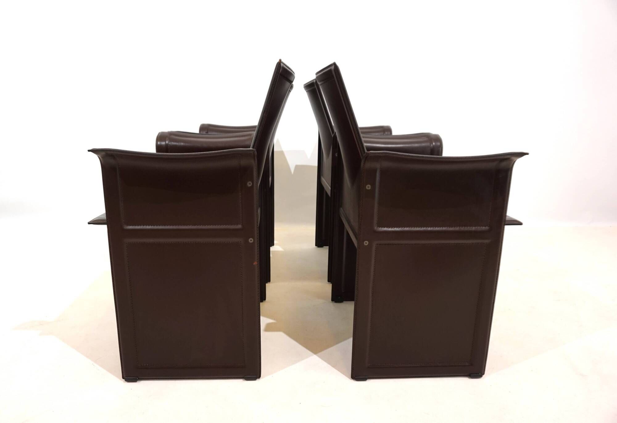 Set of 4 Matteo Grassi Korium dining/conference chairs by Tito Agnoli