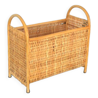 Rattan magazine rack