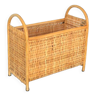 Rattan magazine rack