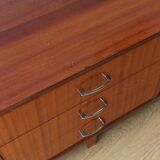 Vintage lowboard with drawers and shelves, 1970