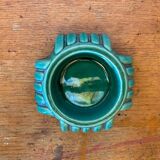 Vide Poche Cendrier Ancien Céramique Verte Vintage