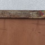 Rectangular mirror in old wood