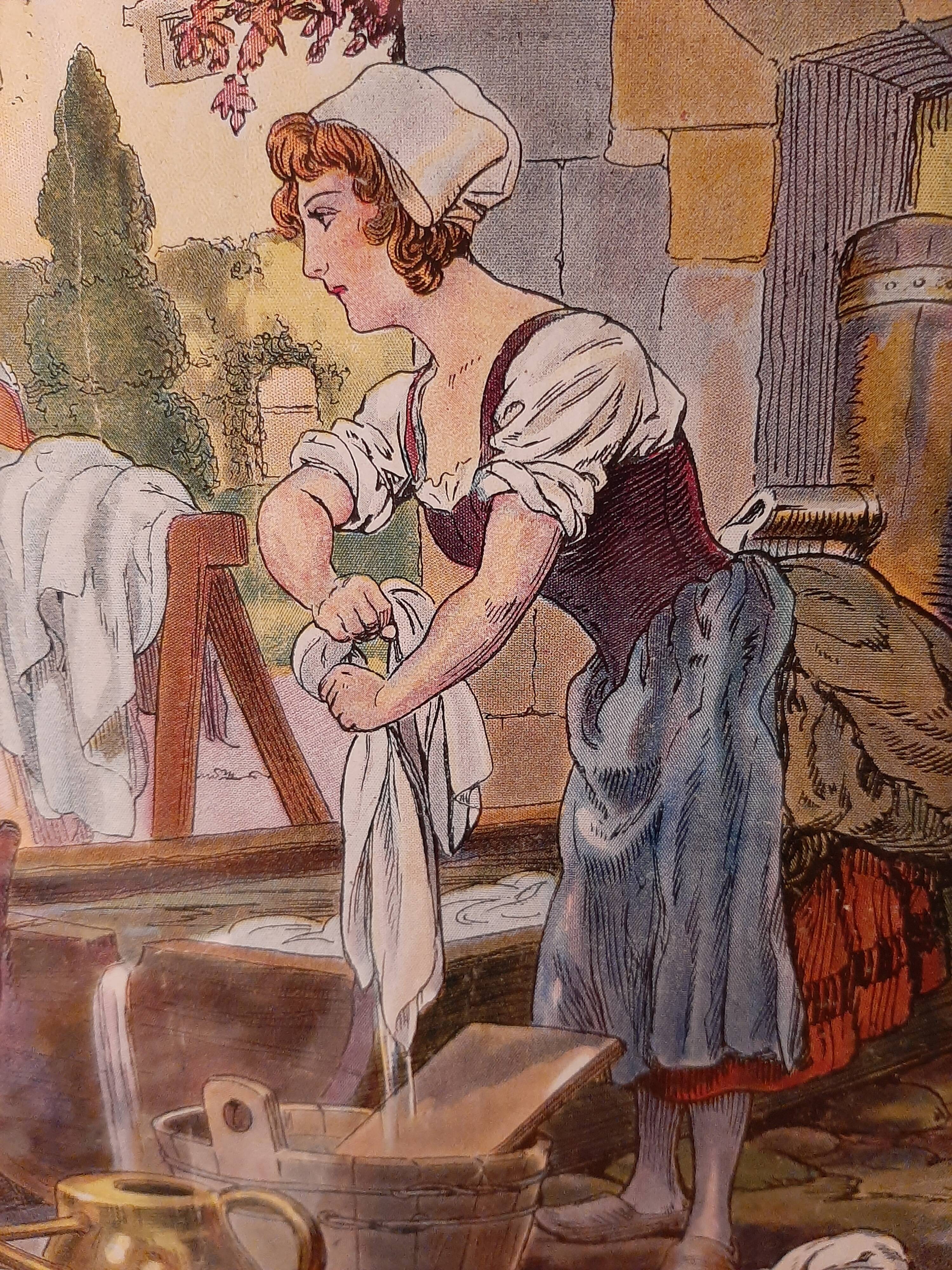 3 old Cinderella illustrations framed under glass