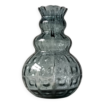 Vase en verre fumé, Italie 1950