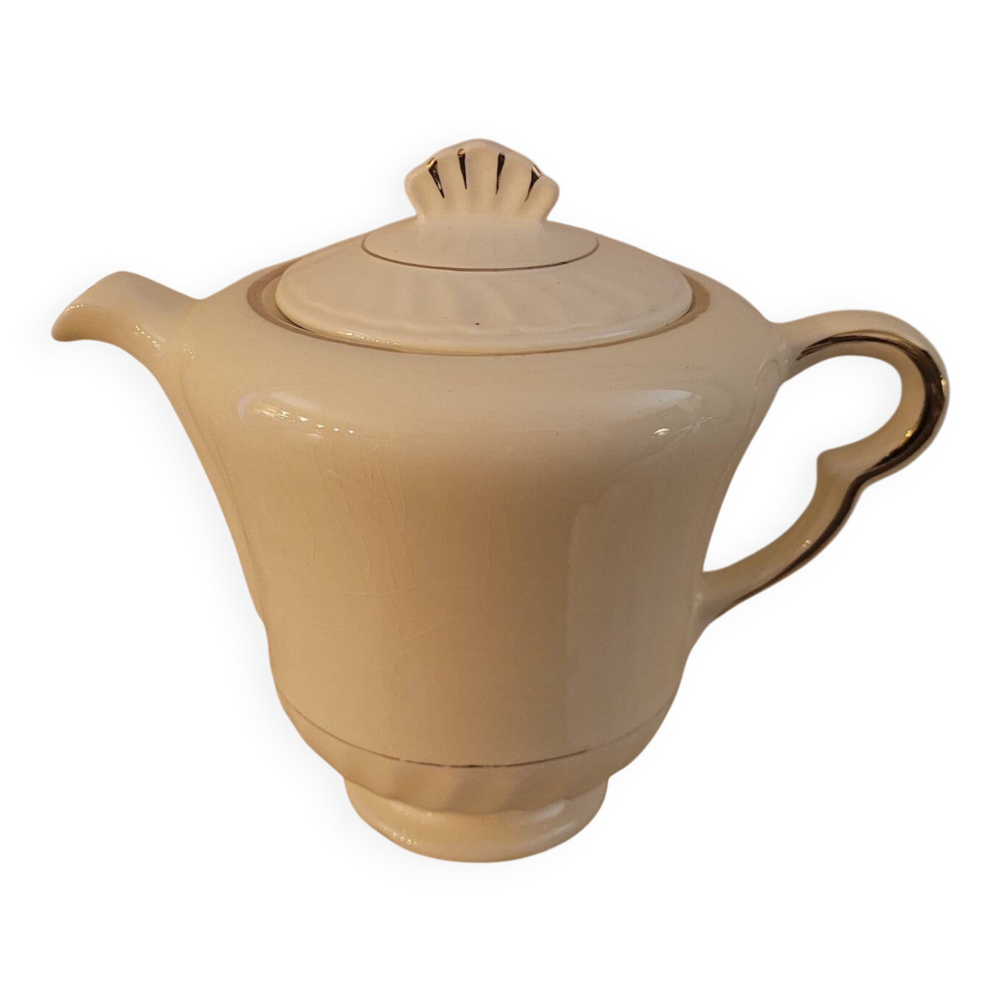 Teapot or coffee pot in fine earthenware from Salins 30-40