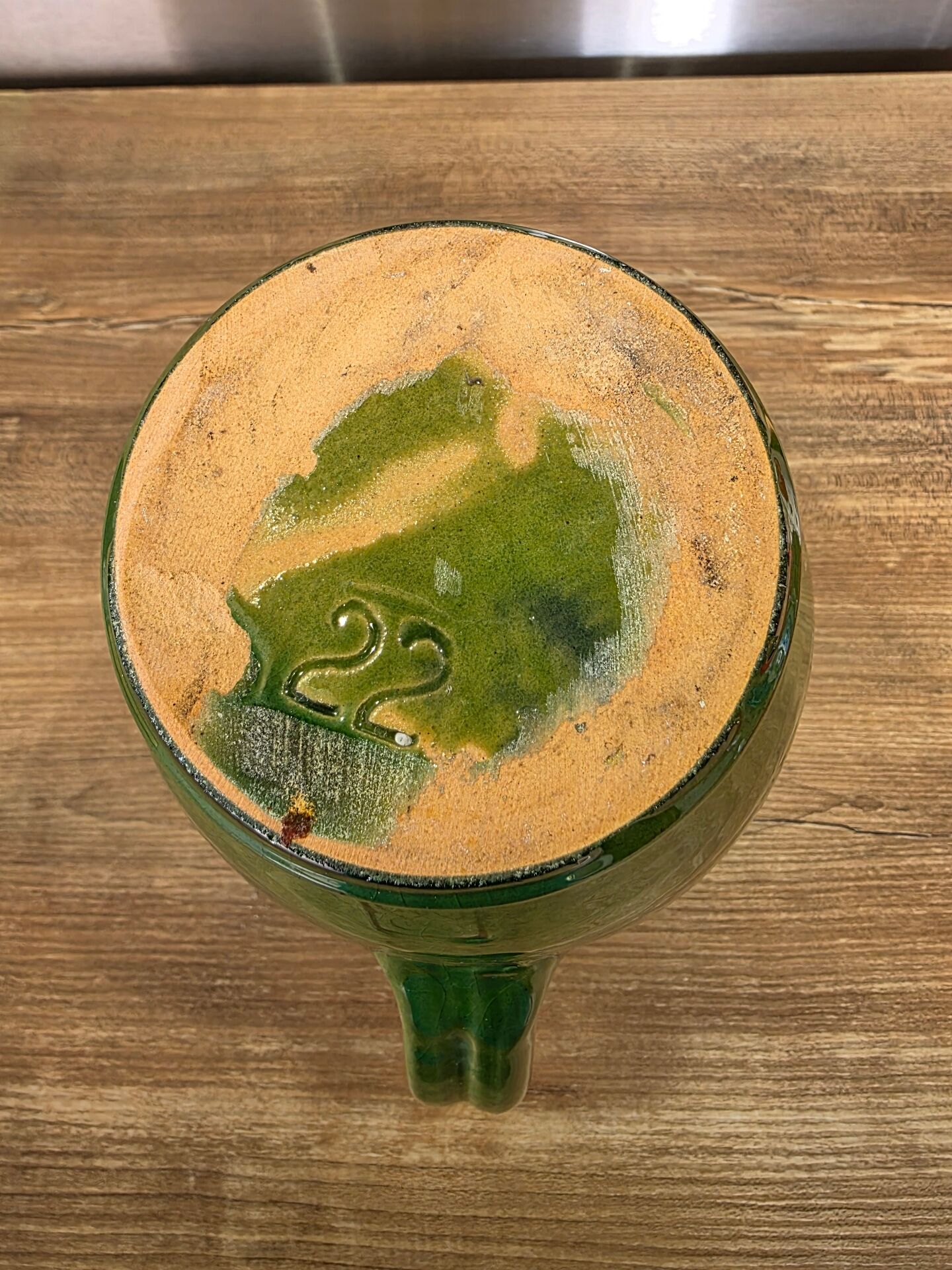 Pichet, vase Biot vert vintage