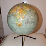Vintage map 1950 Girard and Barrere globe