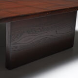 Axel Vervoordt Stained Oak and Bamboo Coffee Table - 1980's