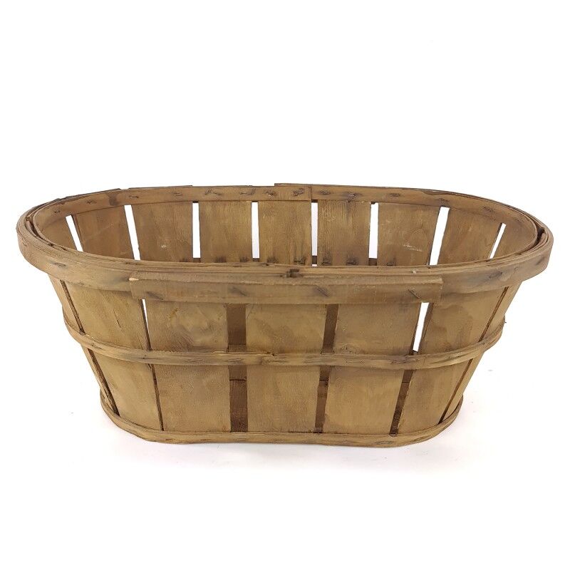 Old brocante wooden grape basket