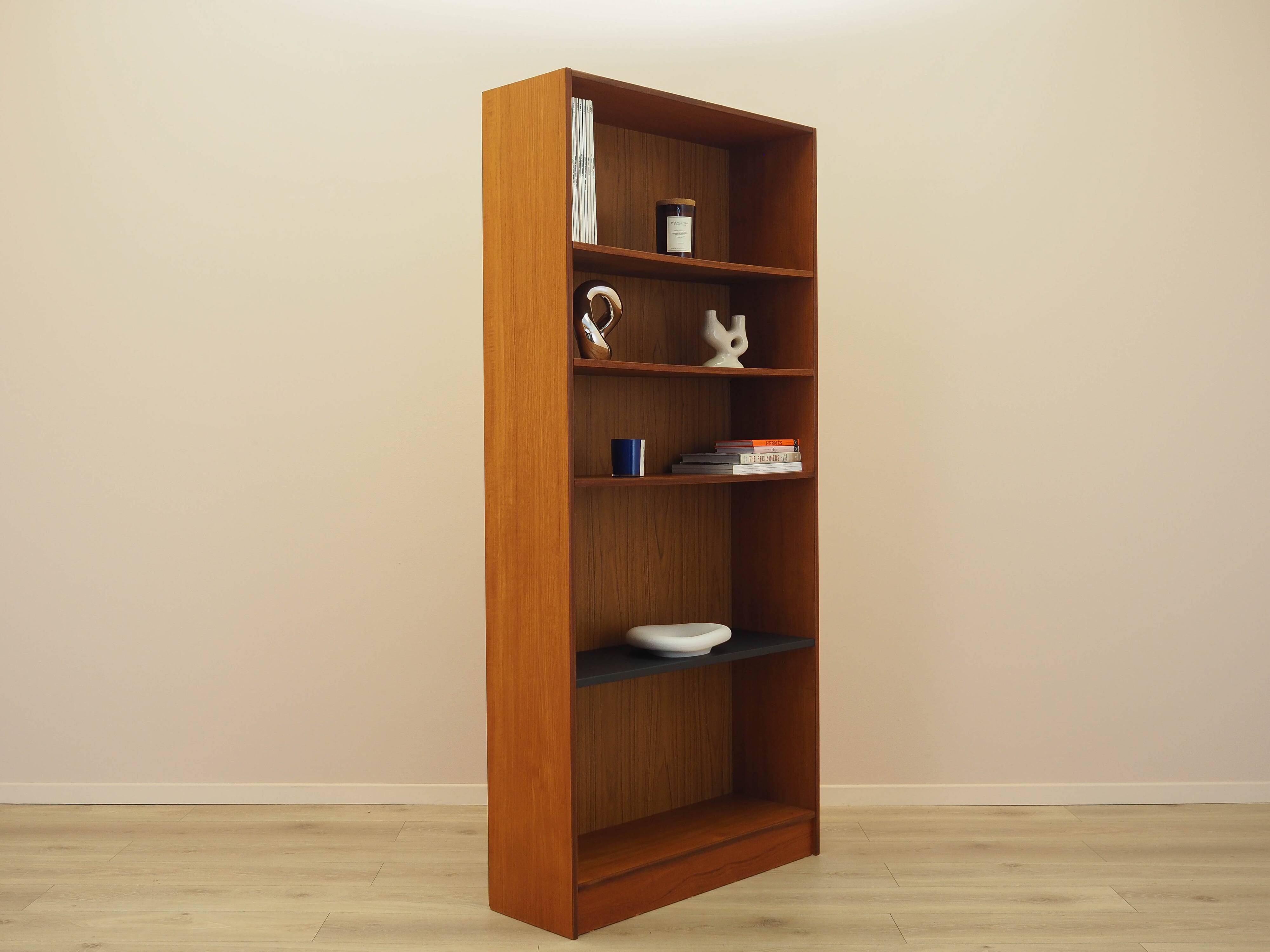 Bibliothèque en teck, design danois, années 1970, fabriquée au Danemark