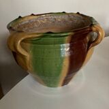 Cache-pot jardinière en terre vernissée Sud Ouest