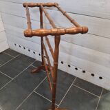 Bamboo style wooden towel holder