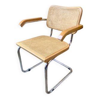 Cesca B64 armchair designed by Marcel Breuer, vintage Italy, 1980s.