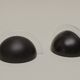 Pair of half-moon metal and lucite wall lights Postmodern Memphis vintage Circa 1980