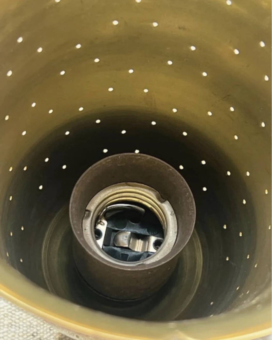 4 antique Swedish pendant lamps in gilded brass by Boréns