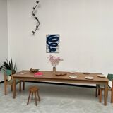 Farmhouse table "Dark Brown", spindle legs XXL 300 X 90 cm