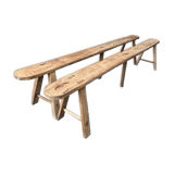 Pair of oak benches