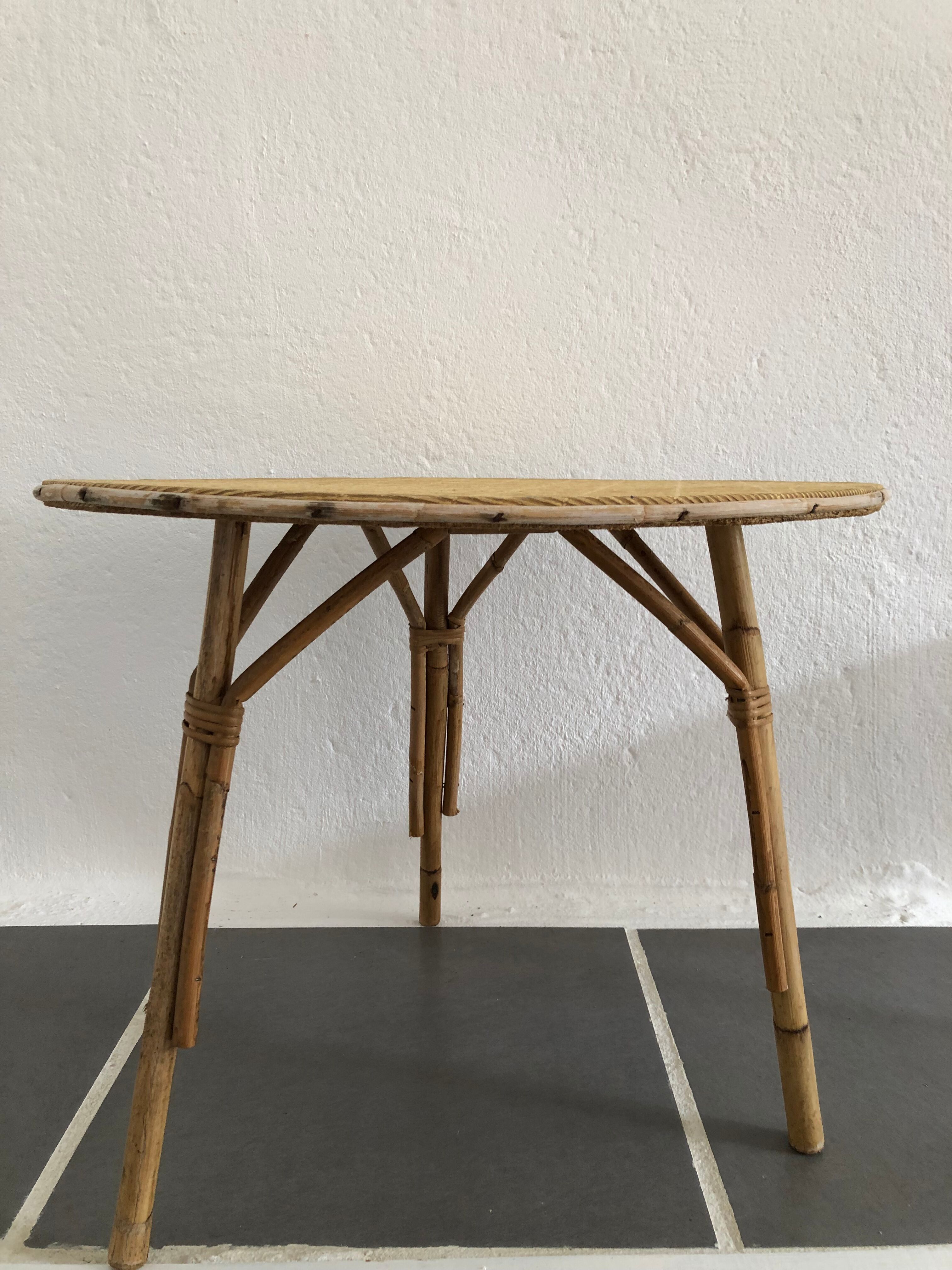 Vintage rattan coffee table