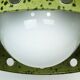 Mid century pendant light enamel metal white glass 1960s