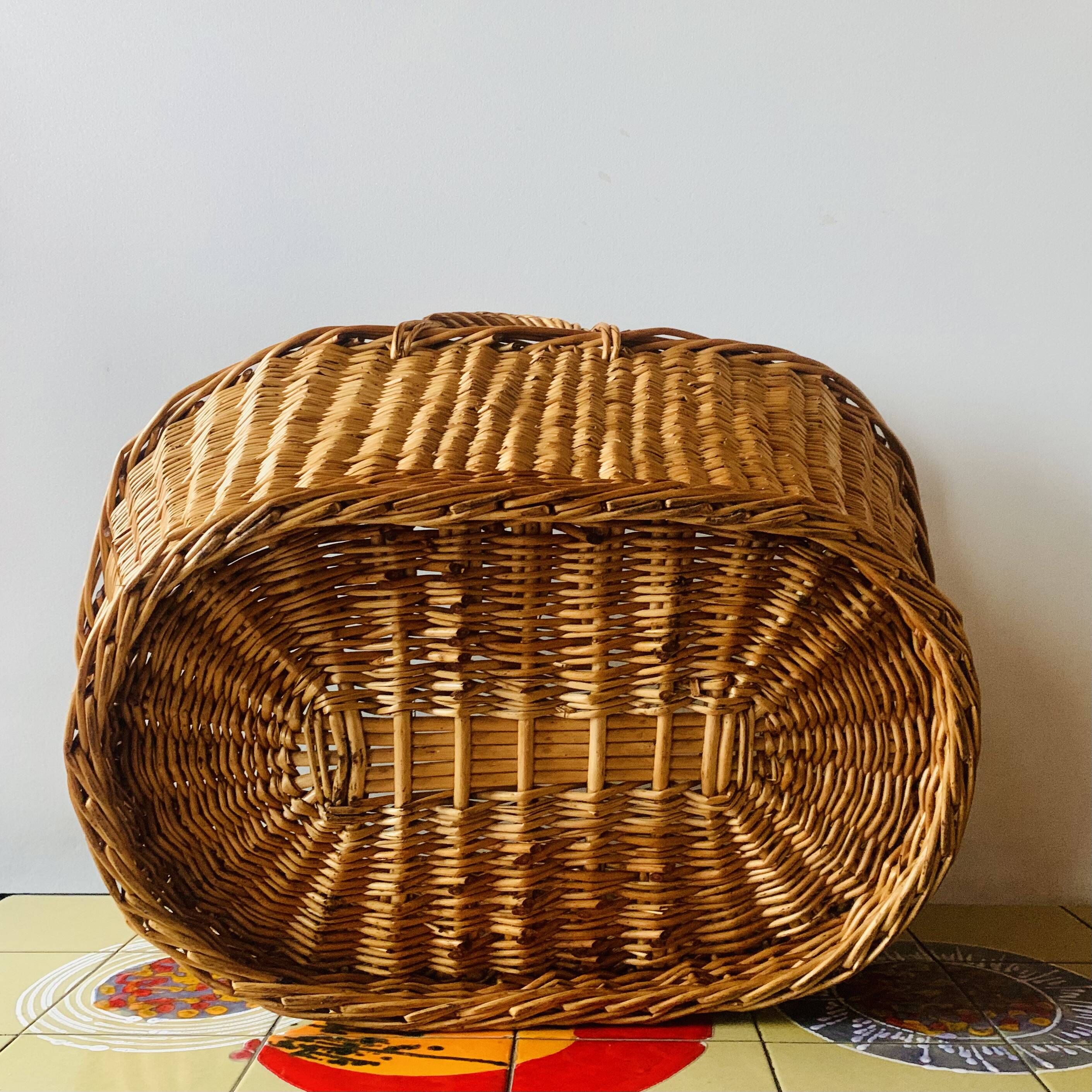 Large vintage wicker basket