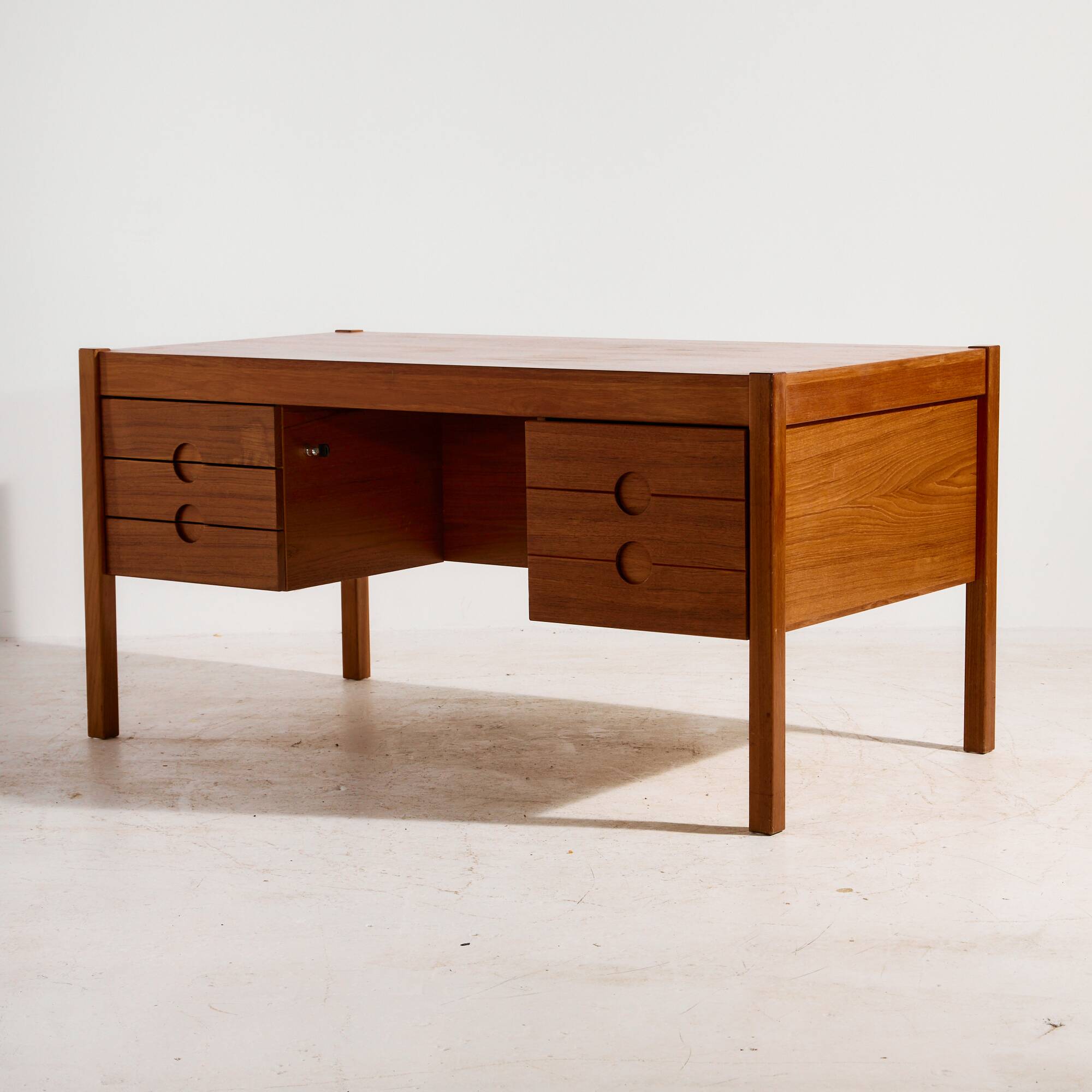 Model 33 teak desk by Christian Linneberg for Chr. Linneberg