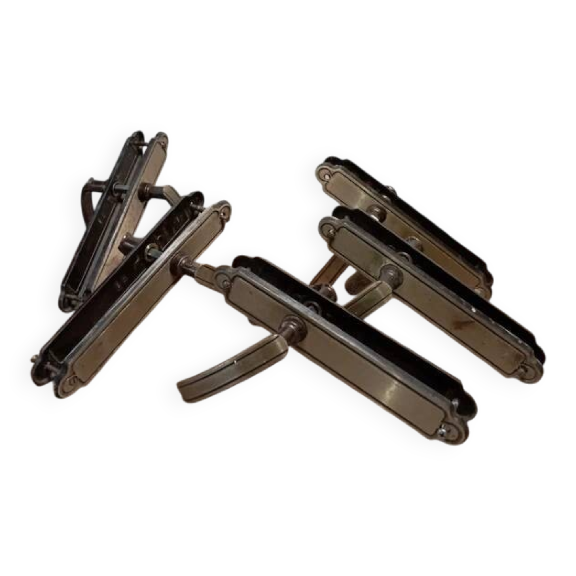 Set of 5 antique handles