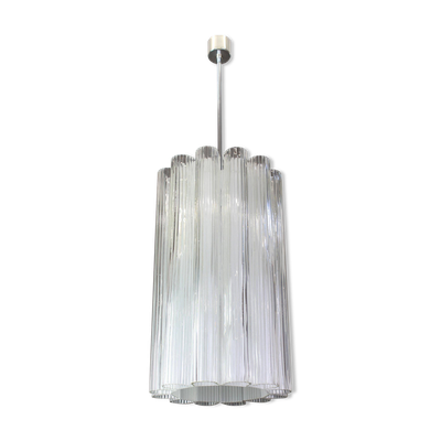 Suspension cylindrique avec verre cristal par Doria, Allemagne, années 1960