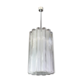 cylindrical pendant lights with crystal glass by Doria, Germany, 1960s.