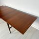 1960s large vintage minimalistic teak extendable dining table