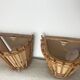 Paire d'appliques vintage en bambou