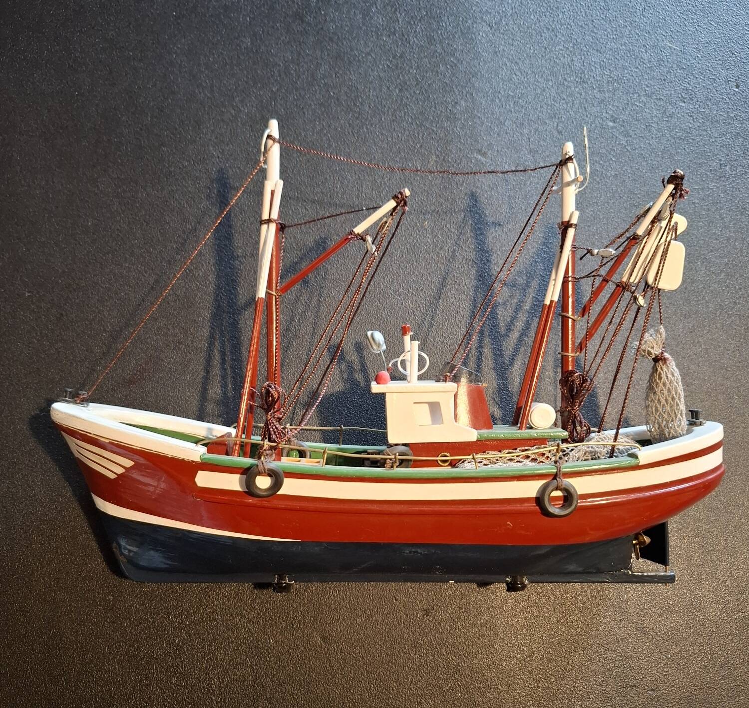 Old wooden trawler toy