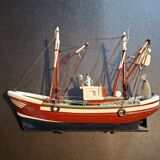Old wooden trawler toy