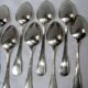 Cuillères modèle ruban Louis XVI métal argent poinçons service couvert de table
